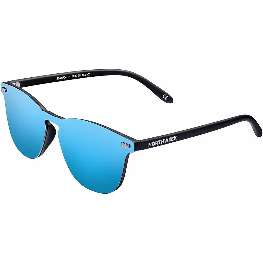 Occhiali da sole Unisex Northweek Wall Phantom Ø 45 mm Azzurro Nero 51630442