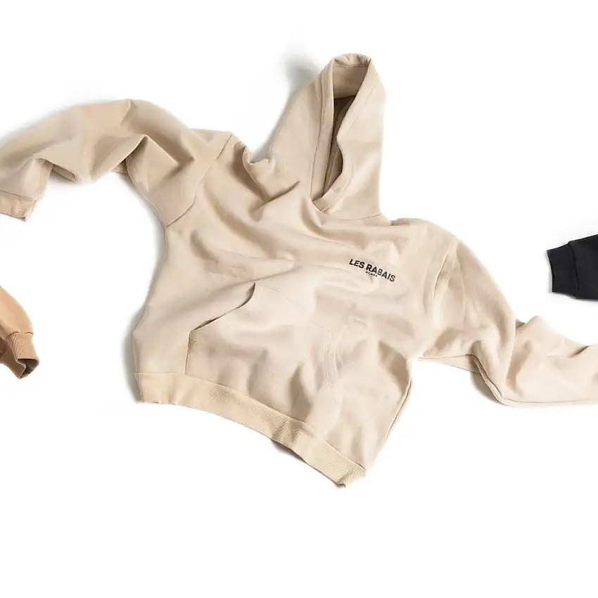 Les Rabais Milano Felpa con logo lato cuore beige