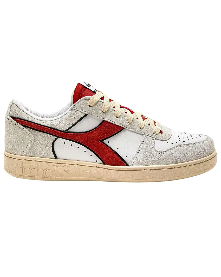 Diadora Sneakers Magic Basket Low in Pelle Bianco