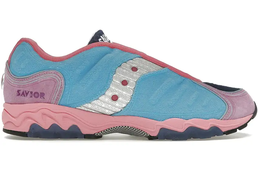 Saucony Matrix Jae Tips No Shoes In The House Blue Pink