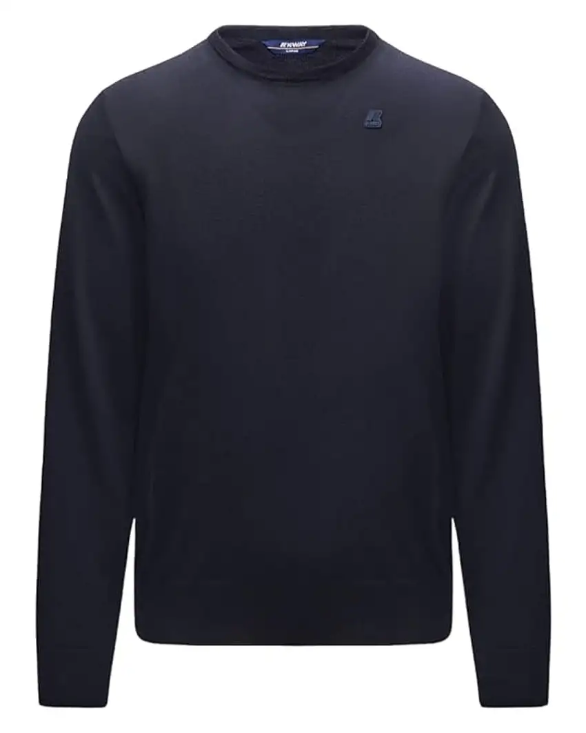 K-way Sebastien Man In Lana Merino Blu Uomo