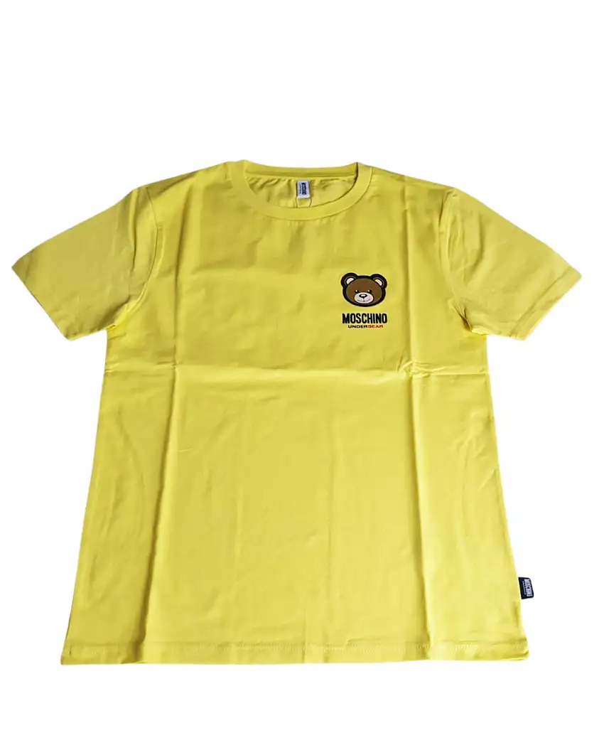 Moschino Underbear Logo Stretch-Jersey Giallo Cotone