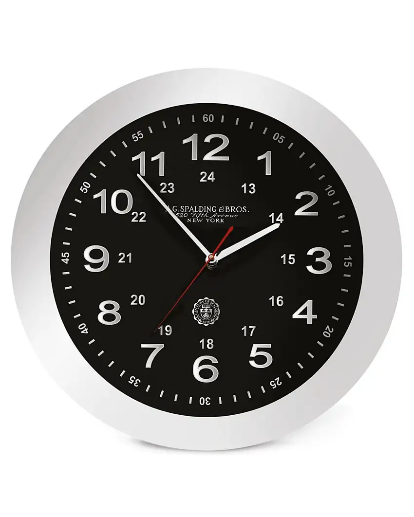 A.g.spalding&bros. Wall Clock Da Parete Movimento Continuo Nero Unisex