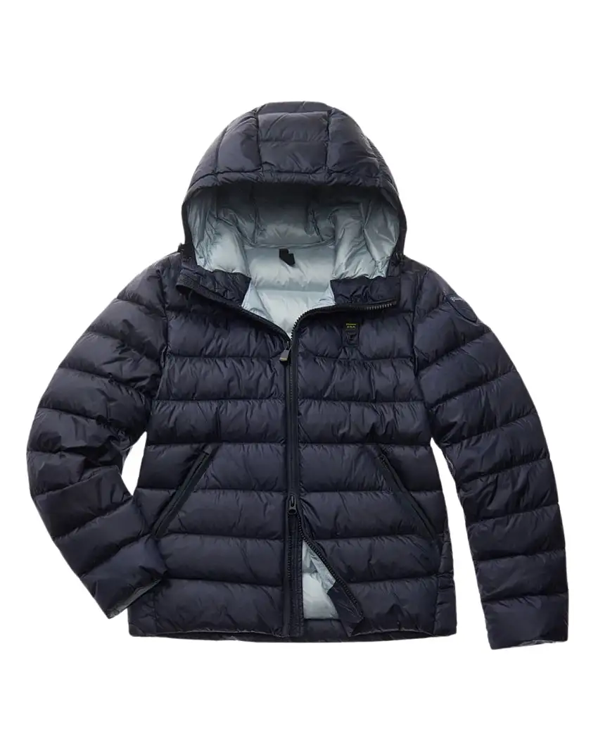 Blauer Piumino Acton con Motivo Orizzontale Blu Uomo