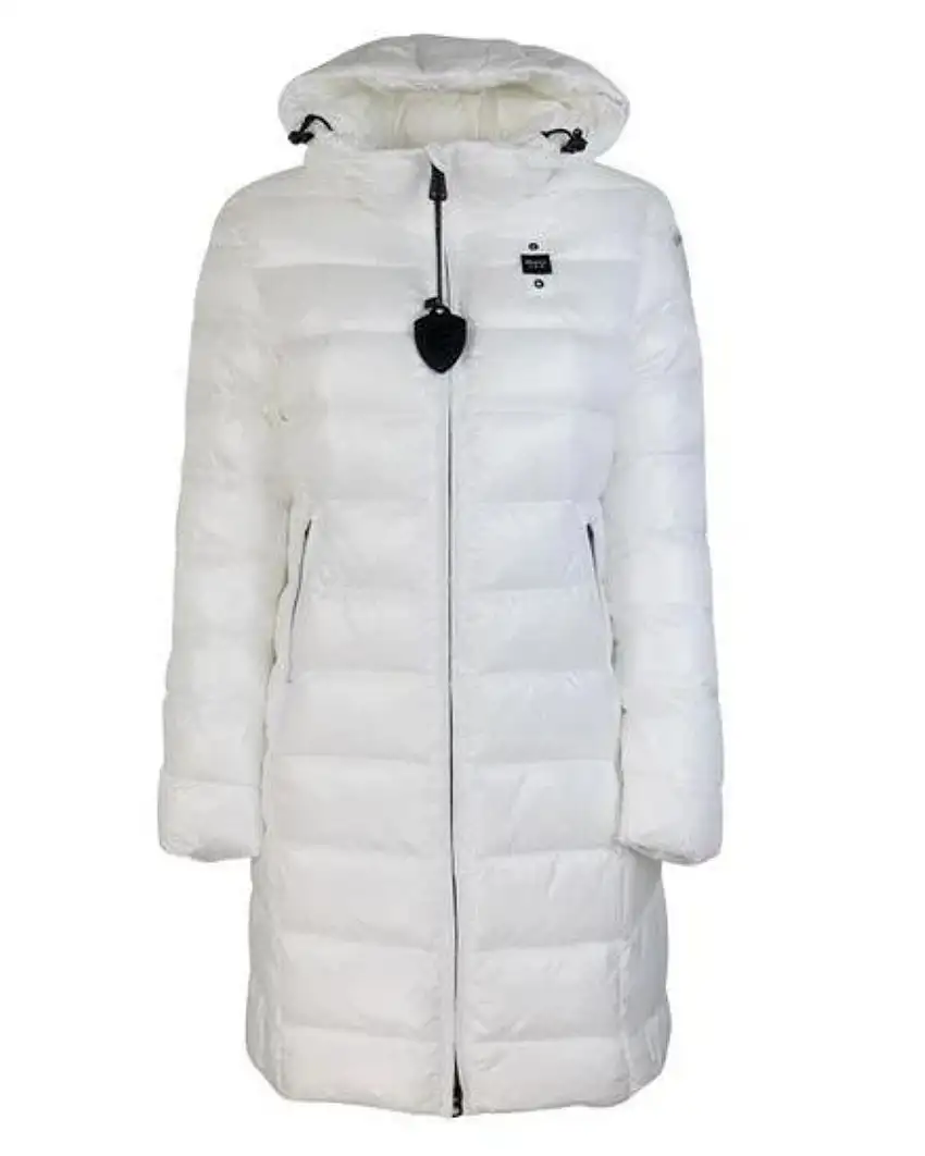 Blauer Parka Lungo Imbottito Adelaide Bianco Donna