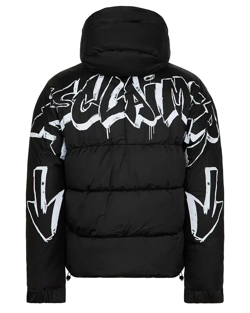 Disclaimer Piumino Imbottino con Logo Esteso sul Retro Poliestere Nero Uomo