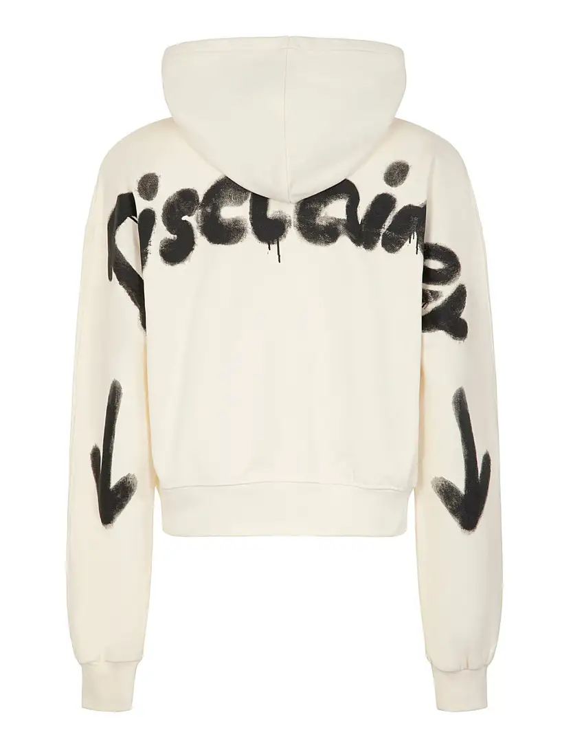 Disclaimer Maglia Con Cappuccio Bianco Donna