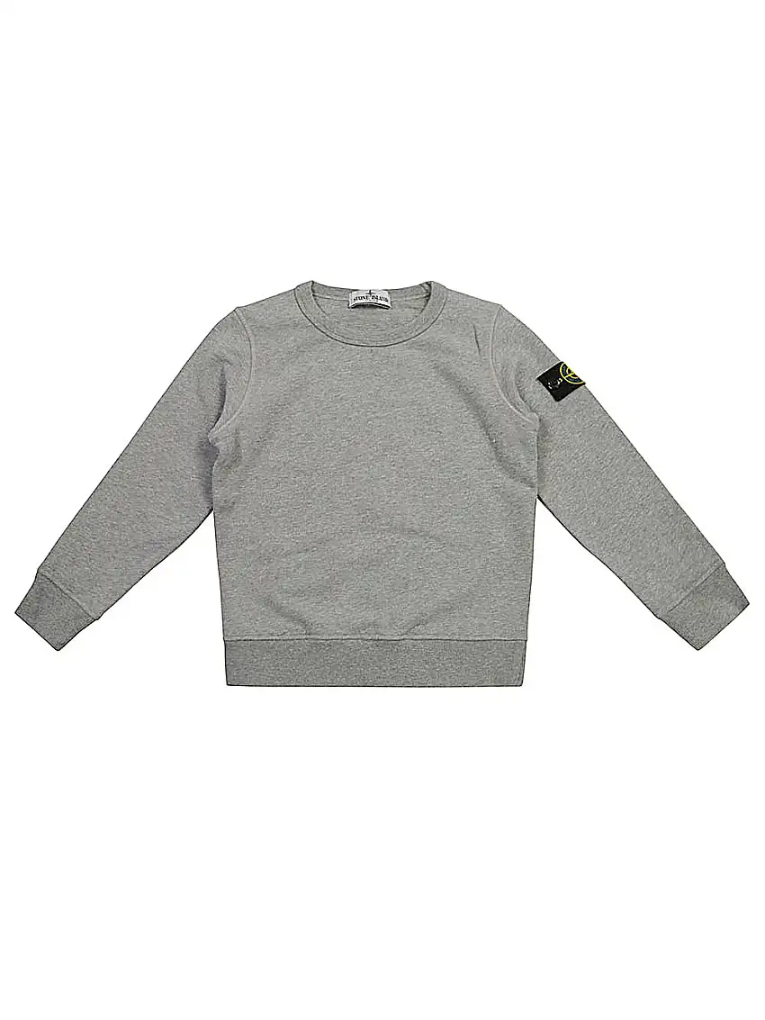 STONE ISLANDFELPA GRIGIA DA BAMBINO CON PATCH LOGO REMOVIBILE