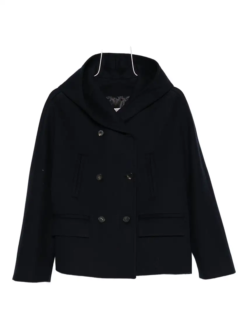 Alberto Biani Giacca blu navy con cappuccio