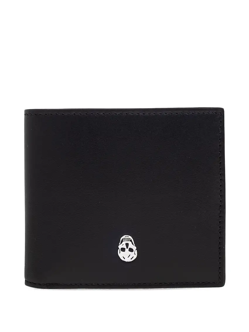 Alexander McQueenPortafoglio bi-fold con placca a teschio