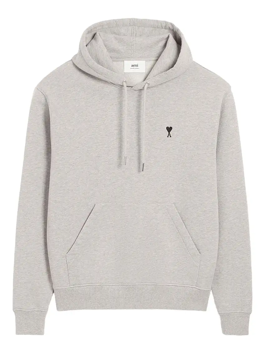 Ami Parisfelpa con cuore nero e cappuccio