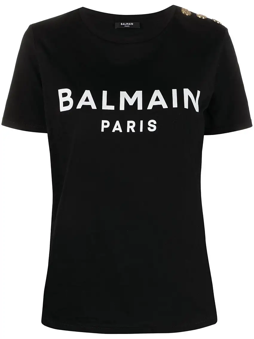 BalmainT-shirt con stampa Balmain Paris