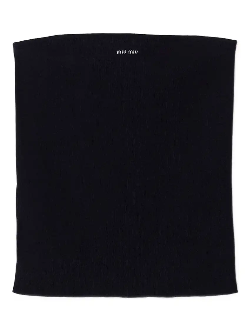 Miu MiuCanotta con logo a intarsio