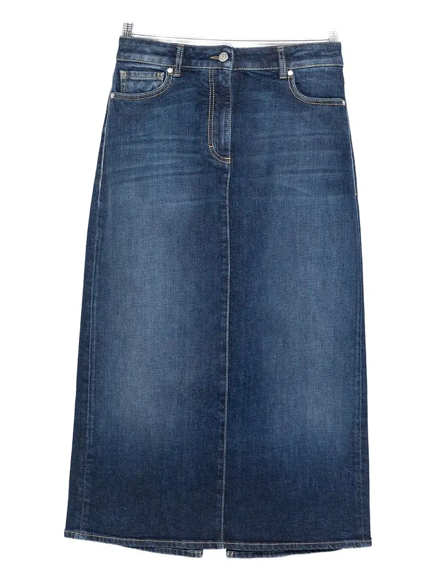 Peserico Gonna blu a trapezio