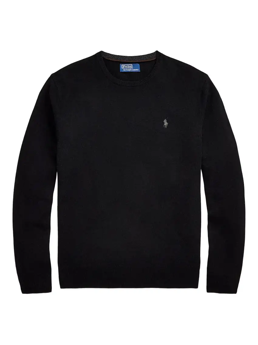 Polo Ralph Lauren Maglione nero ricamato con logo