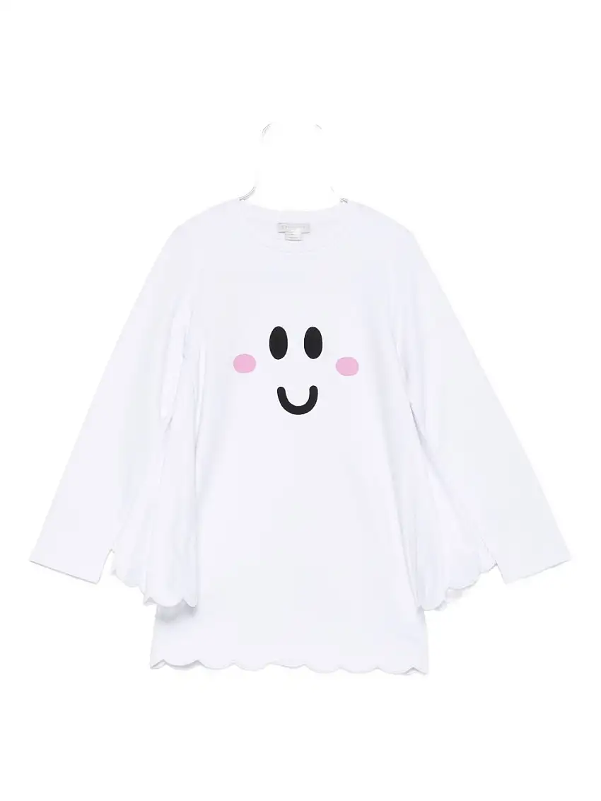 Stella McCartney Kids Abito in cotone bianco