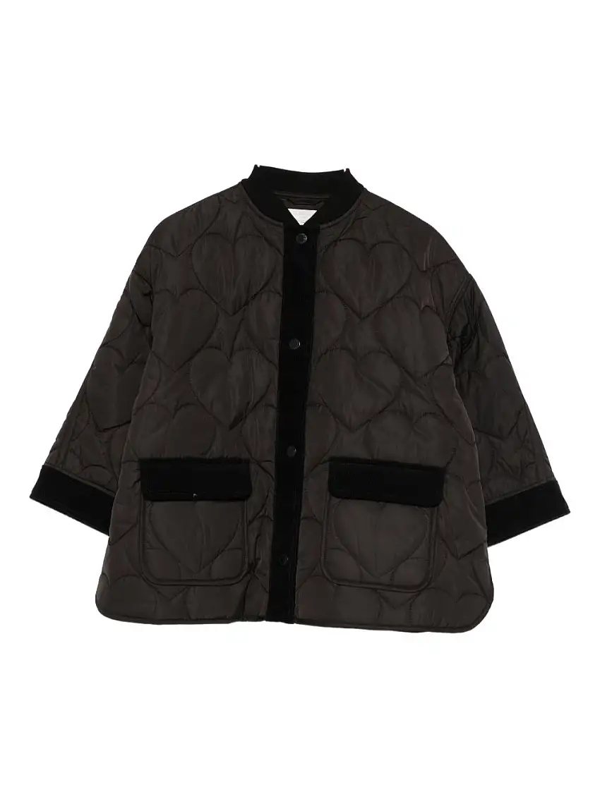 Stella McCartney Kids Giacca nera con chiusura frontale