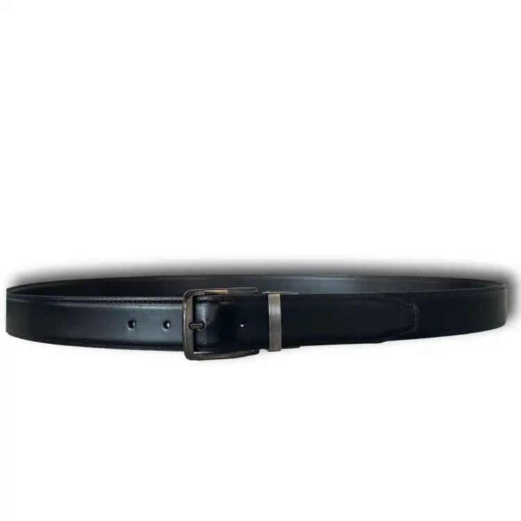 Antonio De Patrizi Cintura Uomo Artigianale in Pelle di Vitello Double Face Nero Marrone