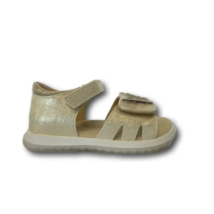 Beppi 2184352 Scarpe Bambina Sandali Primi Passi con Fascia Regolabile Oro