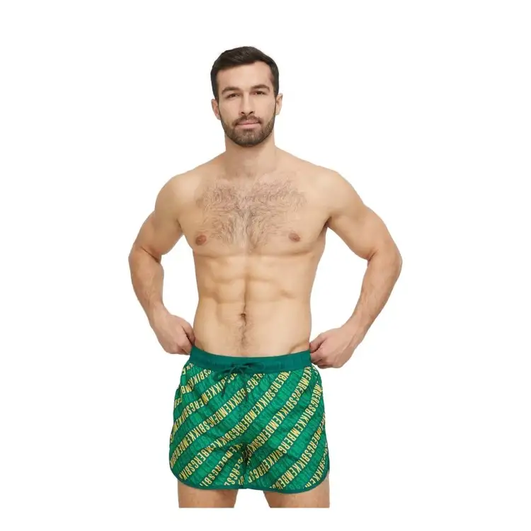Bikkembergs ALLOVER Costume Short Mare Piscina Bagno Uomo Verde