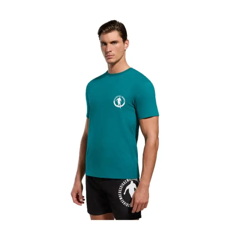 Bikkembergs PUPINO T-Shirt Maniche Corte In Cotone Verde
