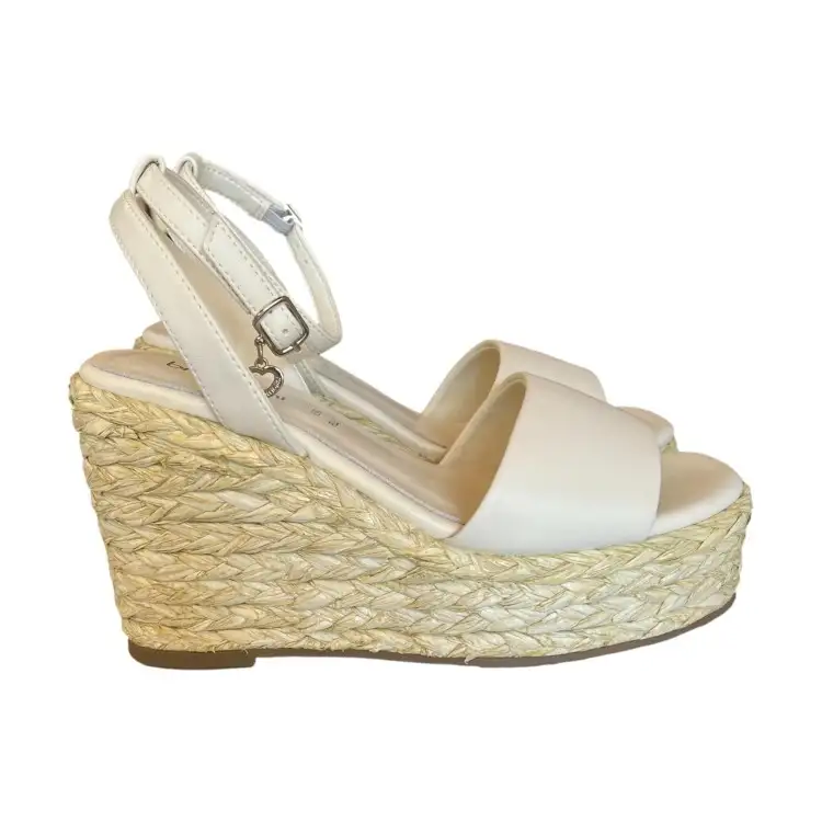 Braccialini Tua BA65 Sandali Donna Con Zeppa Alta Cream