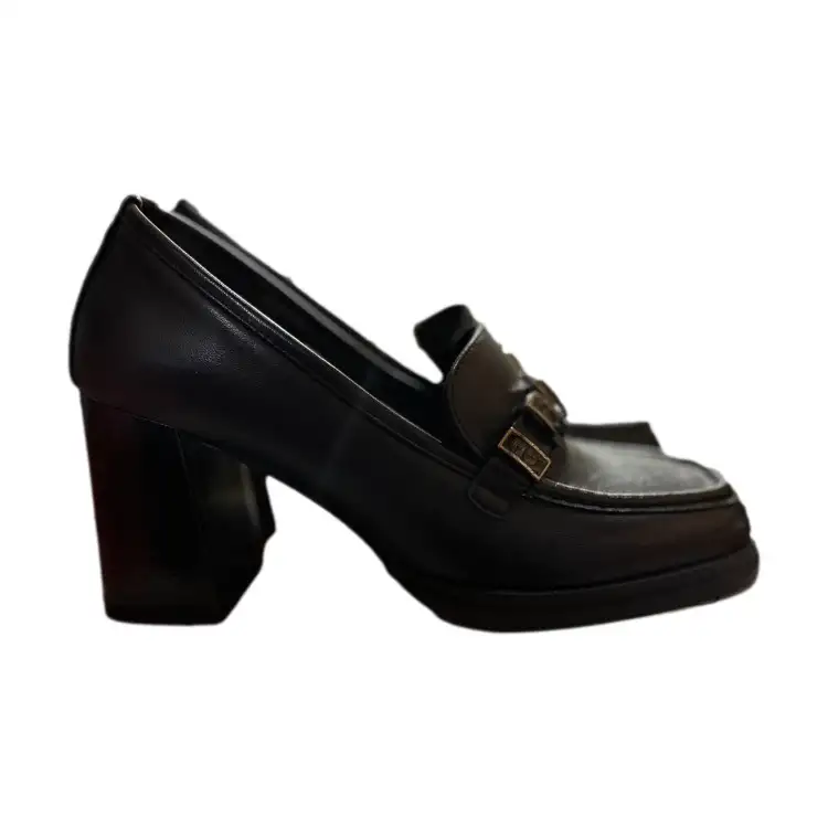 Braccialini Tua L26 Mocassini Donna Con Tacco Con Accessorio Black