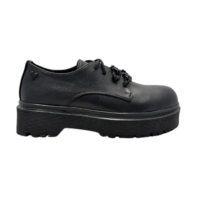 Braccialini Tua L76 Scarpe Derby Donna Stringate Con Platform Black