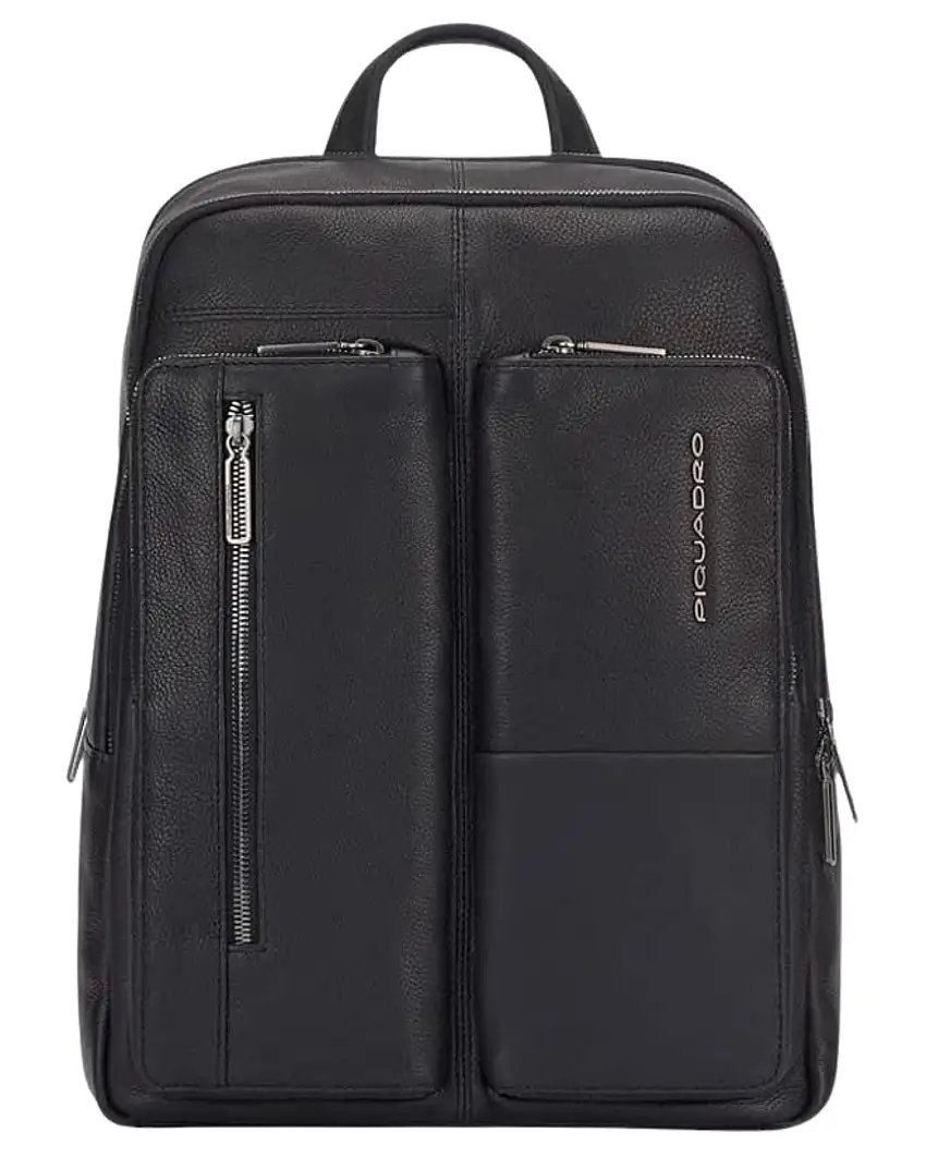 Piquadro Zaino Outline Rettangolare Ronnie Con Tasca Interna Porta Pc Nero Uomo