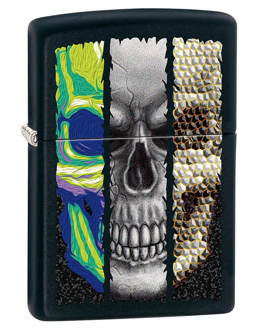 Zippo Antivento Ricaricabile Made In Usa Nero 22A041 SCHELETRO