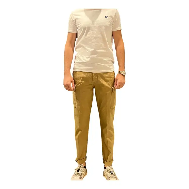 CLARK Pantaloni Cargo Over Uomo Con Tasconi Beige