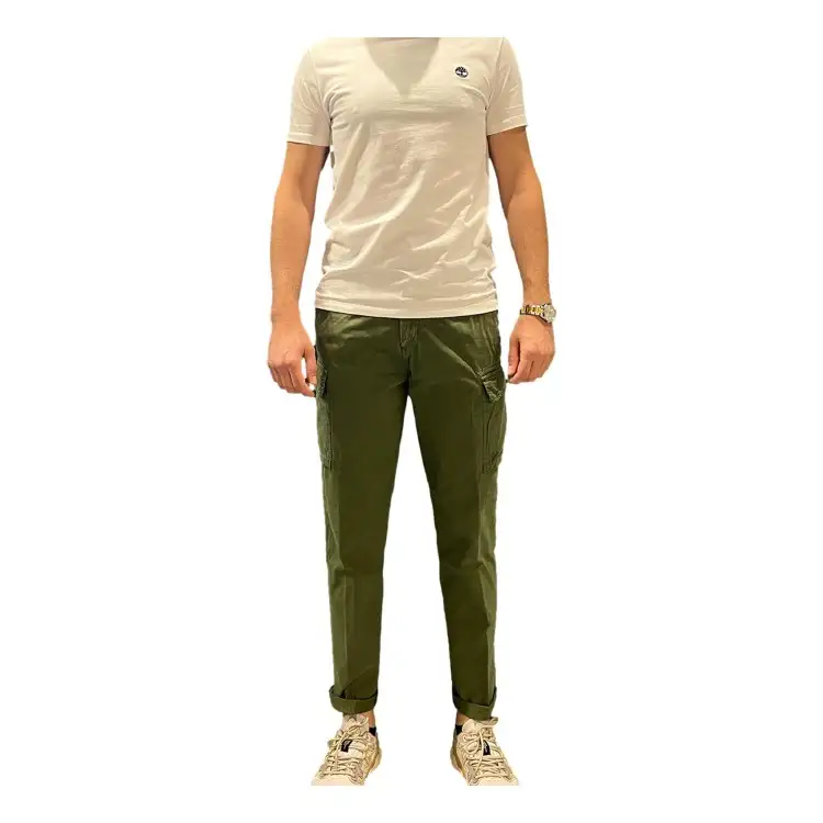 CLARK Pantaloni Cargo Over Uomo Con Tasconi Verde