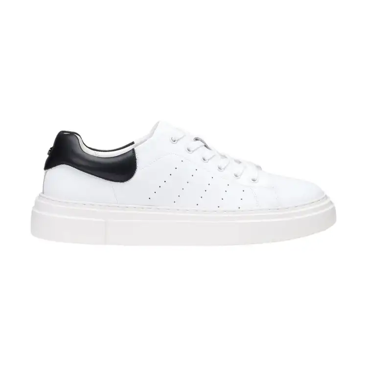 CULT JOVI 4455 LOW LEATHER Sneaker Uomo Stringate White Black