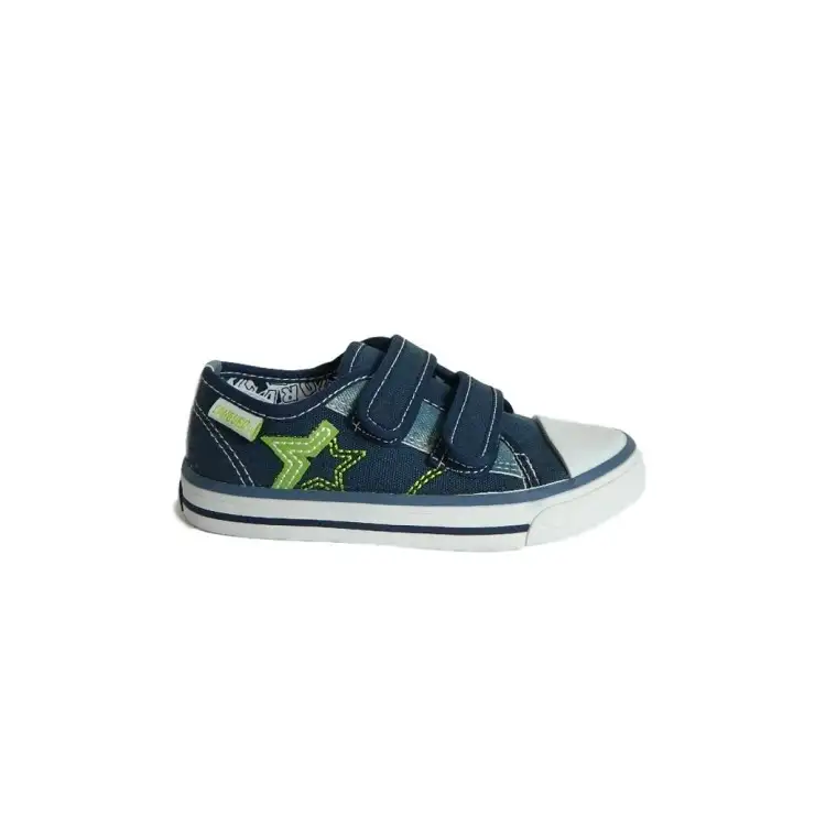 Canguro C60161 Scarpe Bambino Sneakers Low con Strappi in Tela Blu