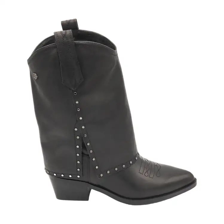 Carmela 161961 Stivaletti Camperos Donna Tacco Medio Nero