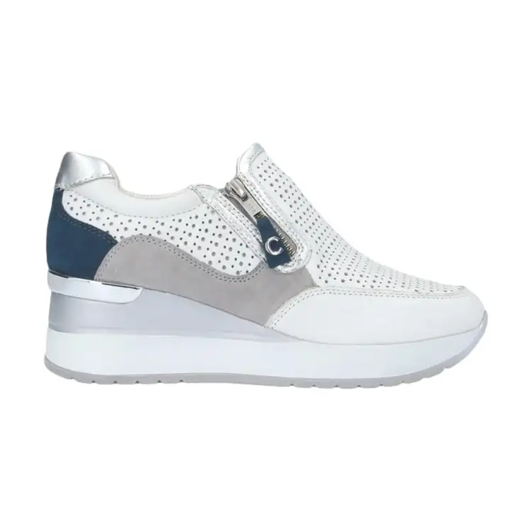 Cinzia Soft IV2521476 002 Sneakers Donna Zeppa Con Zip Laterali White/Toga/Blue/Silver