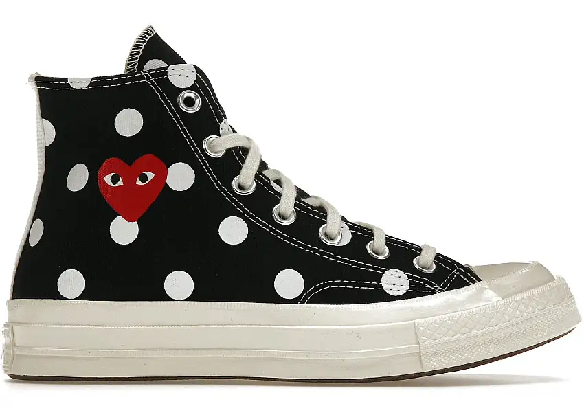 Converse Chuck Taylor All Star 70 Hi Comme des Garcons PLAY Polka Dot Black