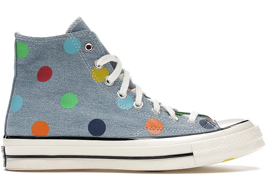 Converse Chuck Taylor All Star 70 Hi Golf Wang Denim Polka Dots
