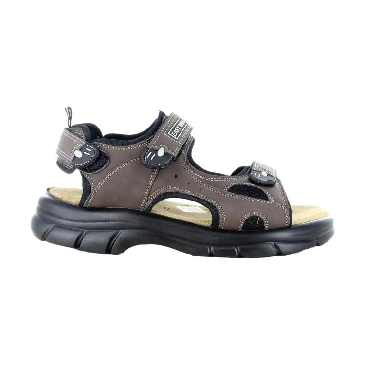 EASY WOLK 66A Scarpe Uomo Sandali Made in Italy Comfort Marrone