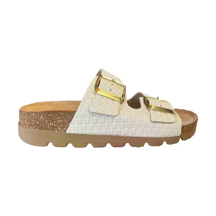 Easywalk 335P20630/S Ciabatta Donna Con Doppia Fascia Regolabile Scacchi Bianco