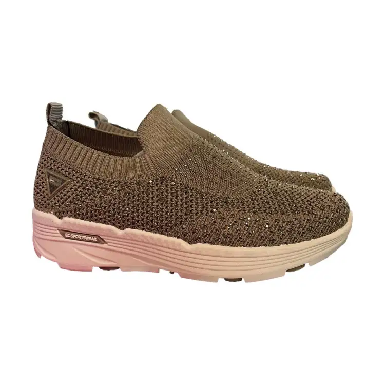 Enrico Coveri EASY Sneaker Donna Senza Lacci Taupe