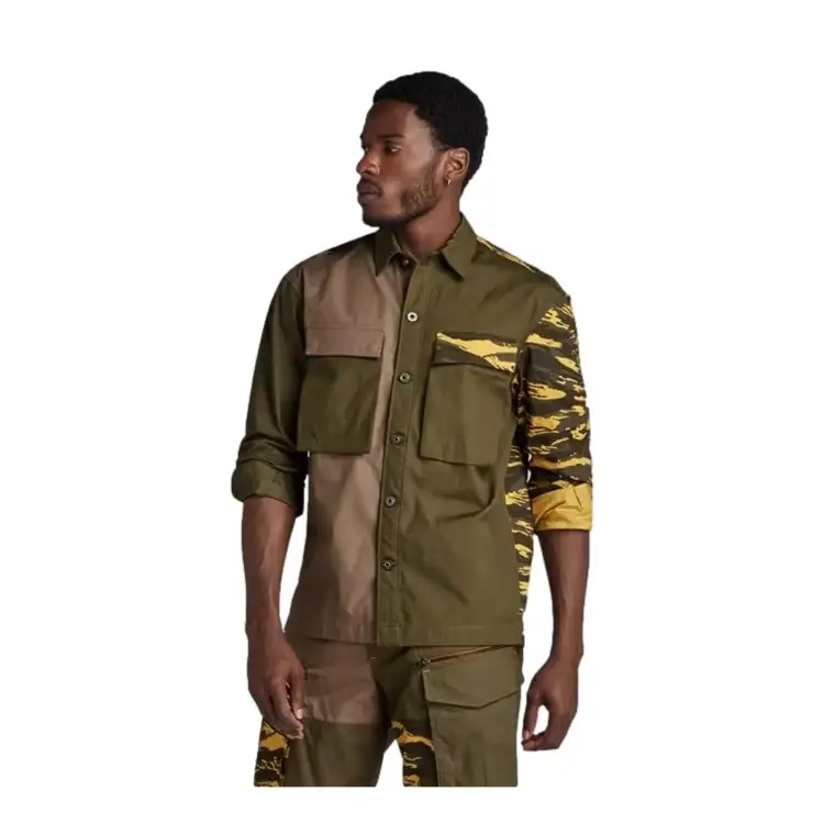 G-STAR R-3N Boxy Shirt D24297D384 Giacca Olive