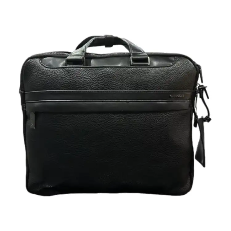 Gattinoni BIG0P8203 MVP000 Borsa a Mano In Ecopelle Martellata Da Uomo Black