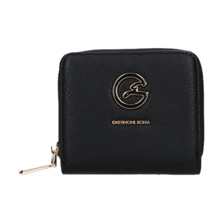 Gattinoni BINDN8418 WVP000 Teodosia S Denise Soft Zip Wallet Donna Nero