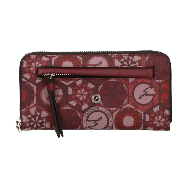 Gattinoni BINTD8007 WZTM59 Portafogli Donna New Teodosia Daily Zip Wallet Melograno Bordeaux