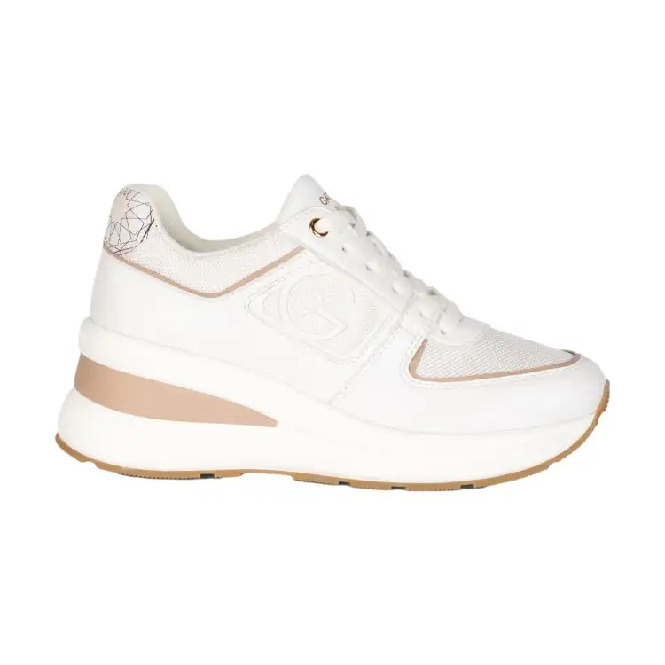 Gattinoni NEW EDISON 1583 Scarpe Donna Sneakers Stringate Zeppa Teodosia Off White Nude