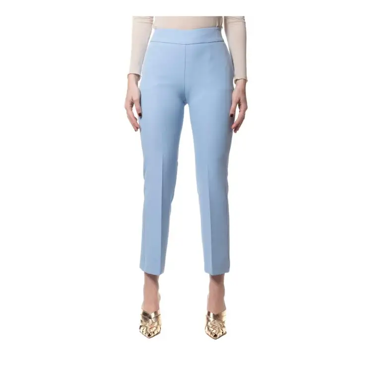Gattinoni PA100S01 Pantalone Donna Zampa Vita Alta Elemental Blu