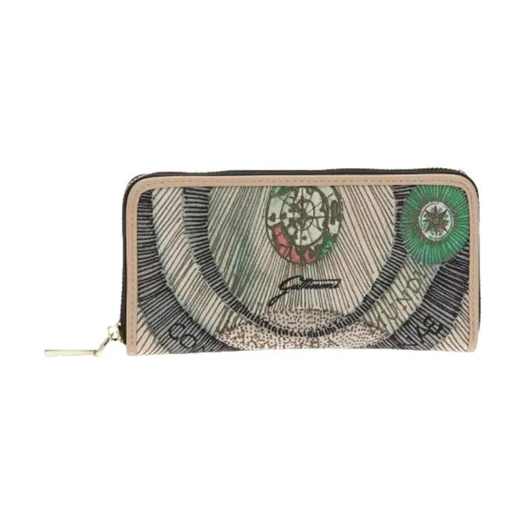 Gattinoni Planetarium Maya BIGMX8094 003 Portafogli Tessuto Watercolor Beige