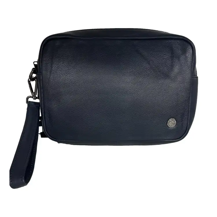 Gattinoni WIGJJ1080 MHA200 Jonathan Pochette Uomo 23x15x5 Vera Pelle Blue