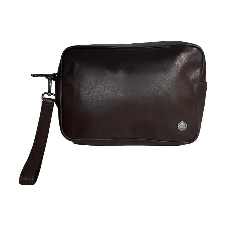 Gattinoni WIGJJ1080 MHA500 Jonathan Pochette Uomo 23x15x5 Vera Pelle Brown